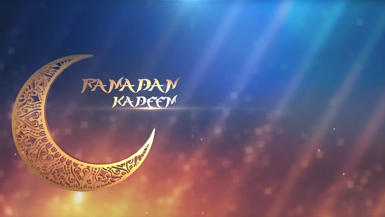 ramadán kareem 3d de animación de fondo