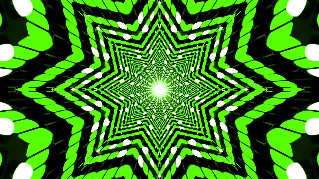 corredor de fondo de club nocturno con bucle verde