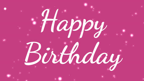 texto de felicitaciones de cumpleaños con fondo rosa