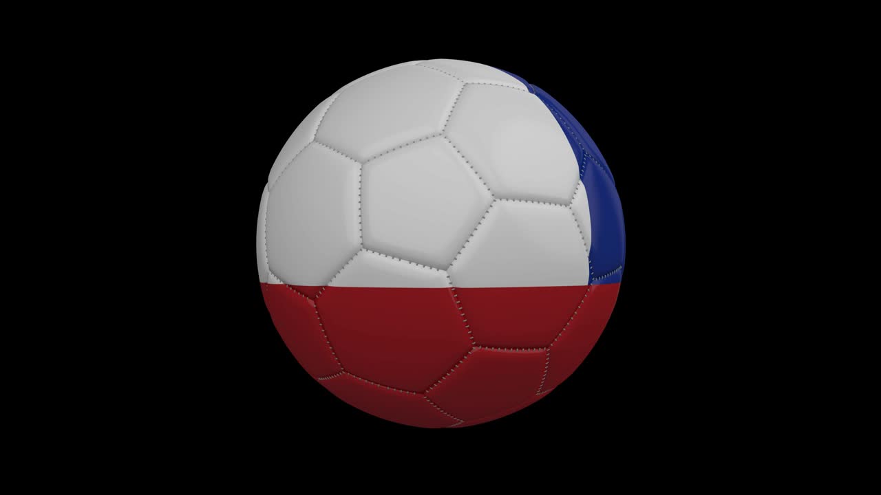 palla da calcio con bandiera del cile, anello alfa