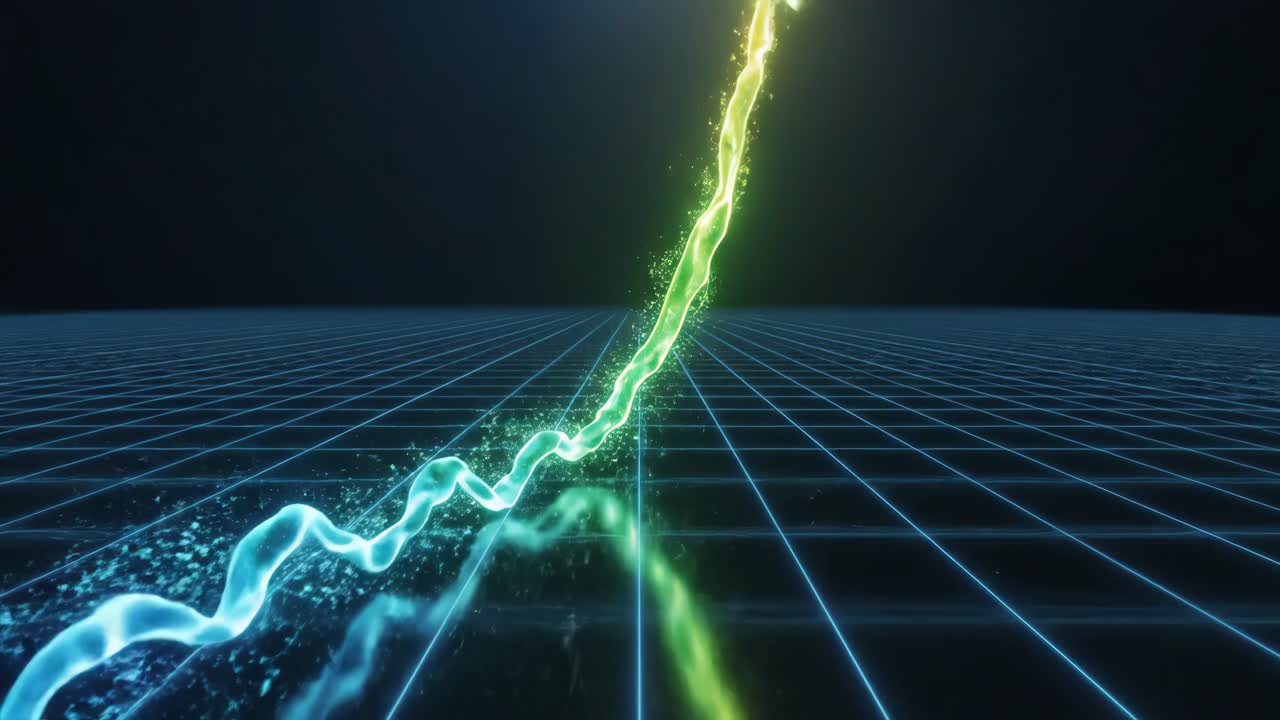 Abstract Flowing Liquid on Digital Grid