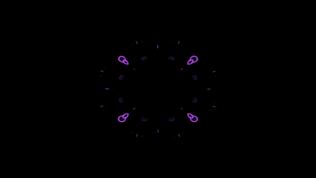 Colorful kaleidoscope graphic line pattern motion background.