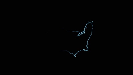 animation of special effects electrical rays that shoot randomly quickly on a black background