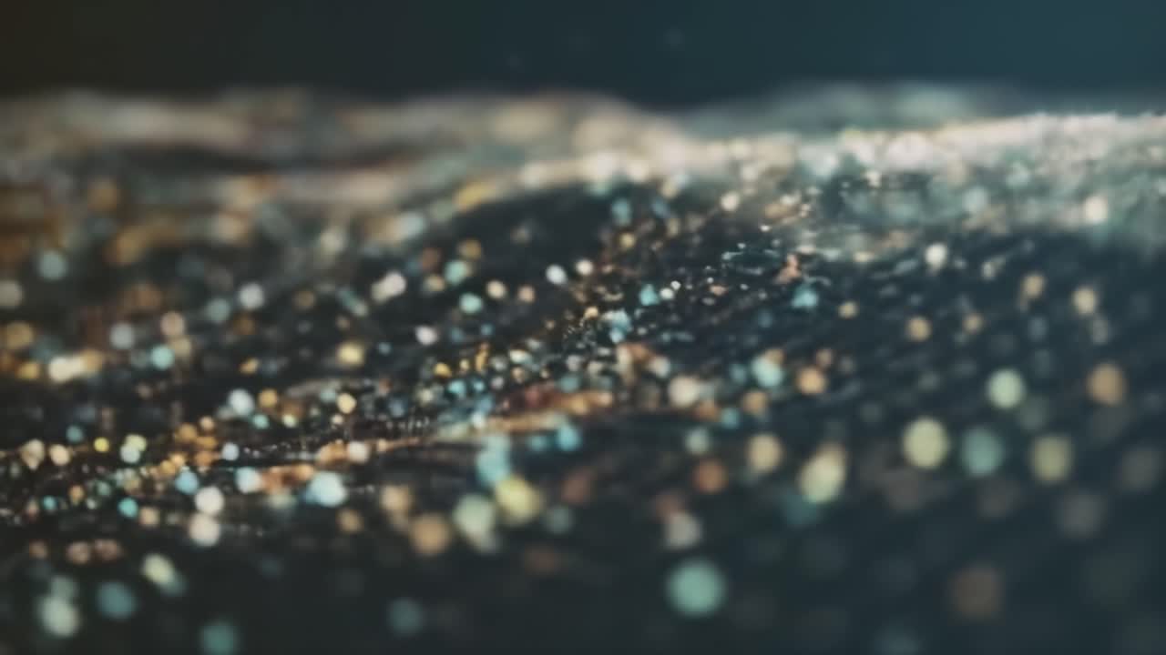 A Stunning Visual Journey Through an Abstract Landscape of Glimmering Particles and Textures, Capturing the Essence of Light and Motion in a Mesmerizing Display