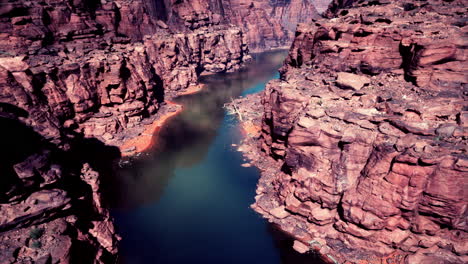 red rock canyon river gorge