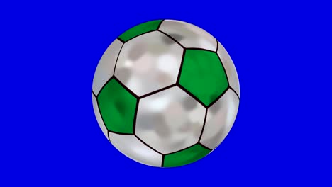 Fußball-Dreht-Chroma-Key-Blau