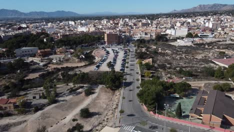 flying over the "enrique miralles" football stadium, crevillente, spain