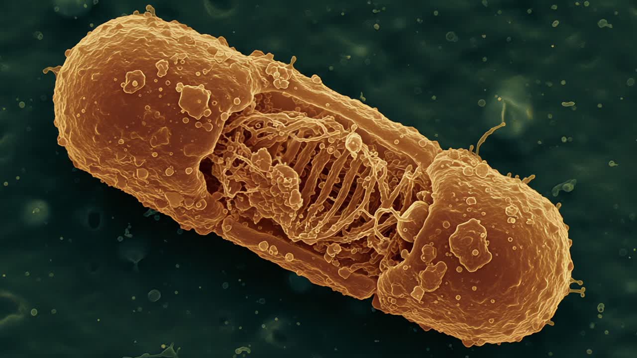 Stunning High-Resolution Electron Microscopy Images of Bacterial Cells Showcasing Their Complex Structures and Unique Morphologies Under Magnification