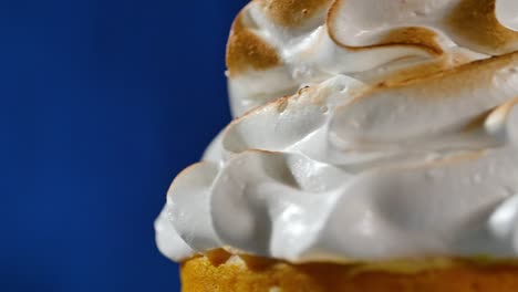 close-up of a meringue dessert