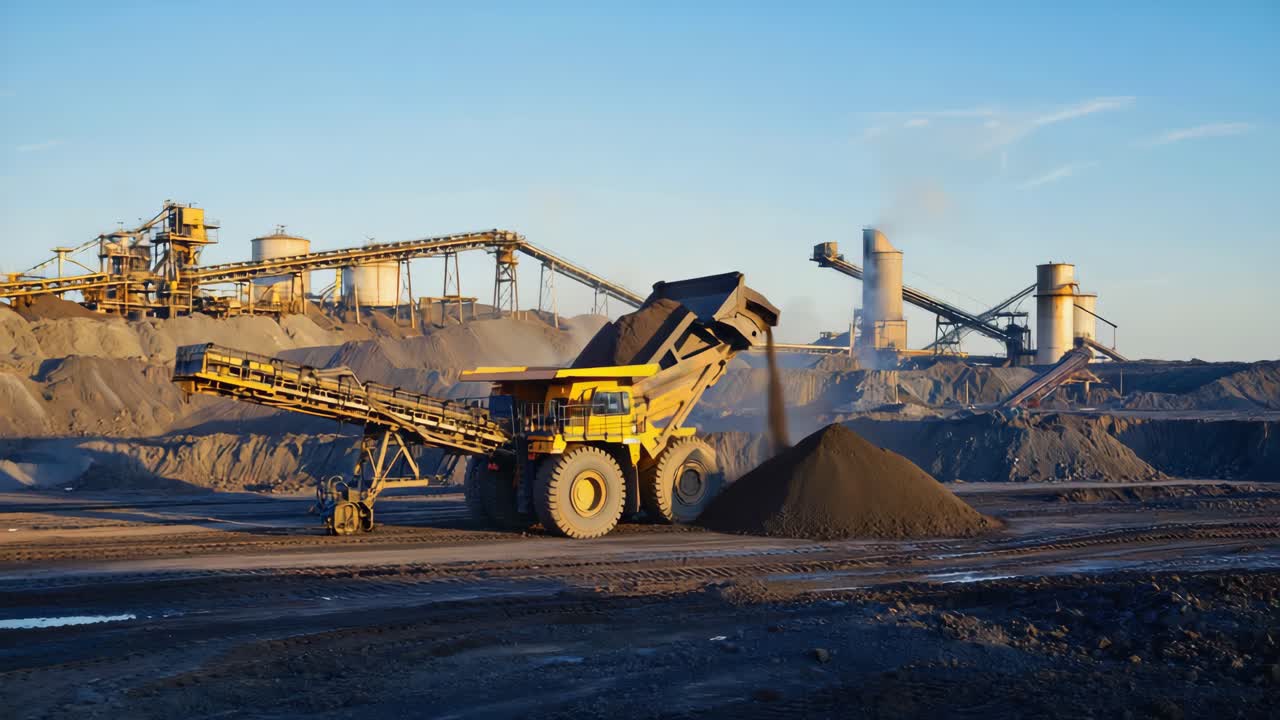 Mining Operation with Heavy Equipment