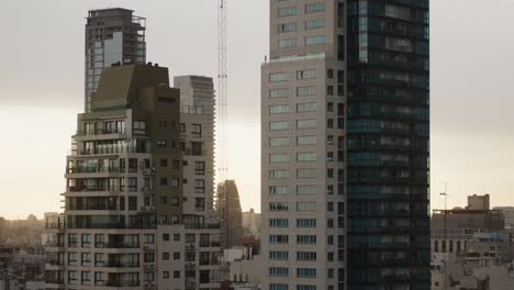 cityscape of buenos aires at sunset