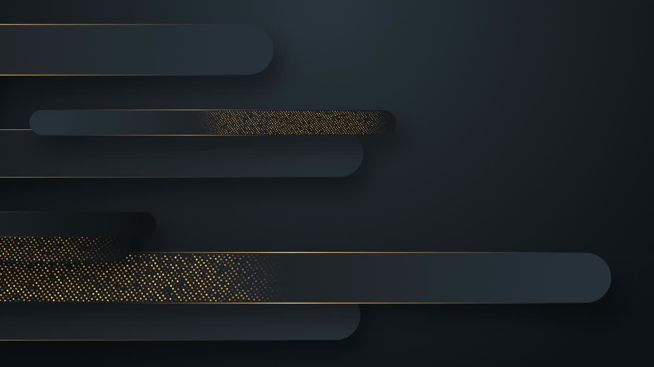 추상적인 기술, 기하학적 검은색과 금색, 원활한 루프 모션 그래픽, 럭셔리 비즈니스 프레젠테이션 배경