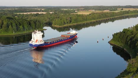 Ship-sailing-in-Kiel-Canal