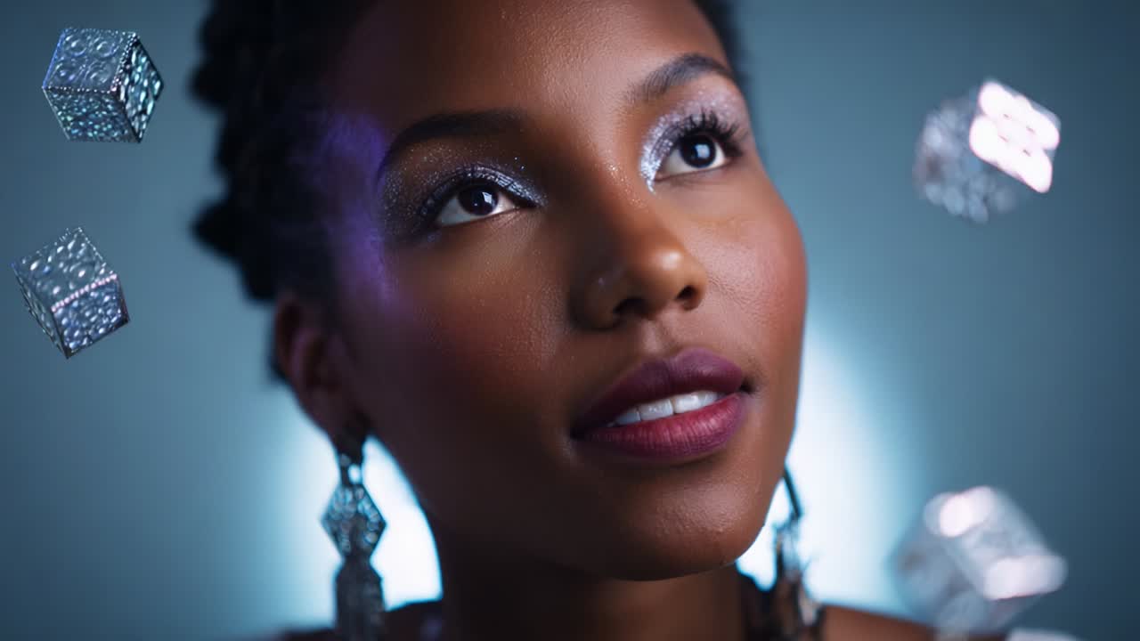 Beauty Portrait of a Woman with Makeup