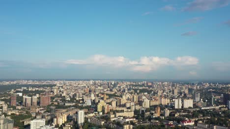 aerial view of skyline of kyiv, ukraine