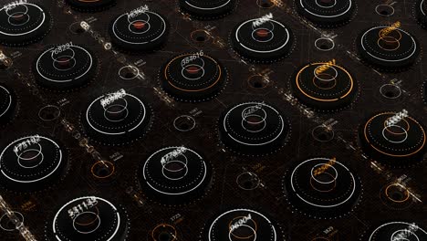 Futuristic Digital Interface with Data Visualization
