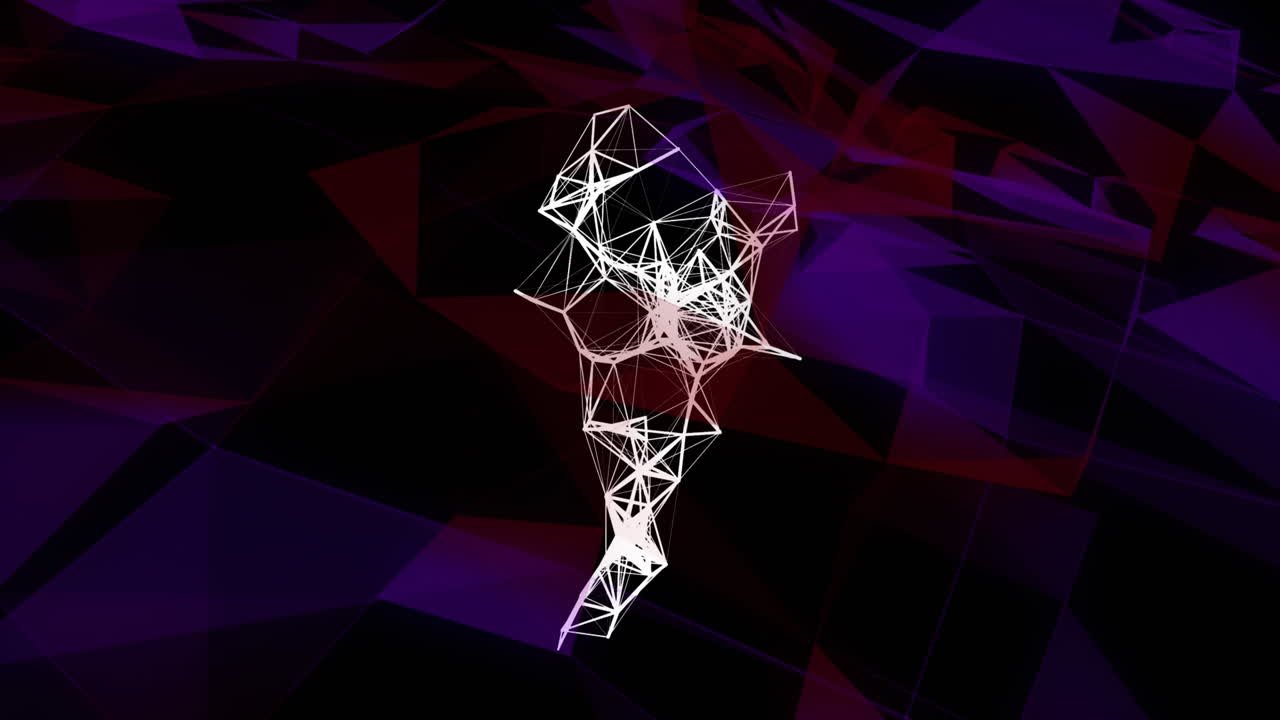 animación de números que cambian de cero a cuatro en contorno blanco sobre redes púrpuras