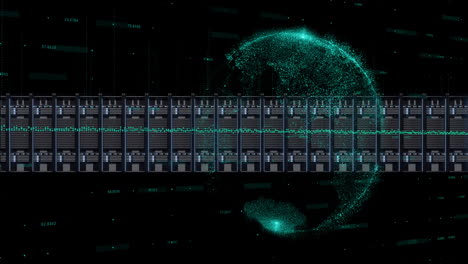 Animation-of-globe-and-data-processing-over-computer-servers