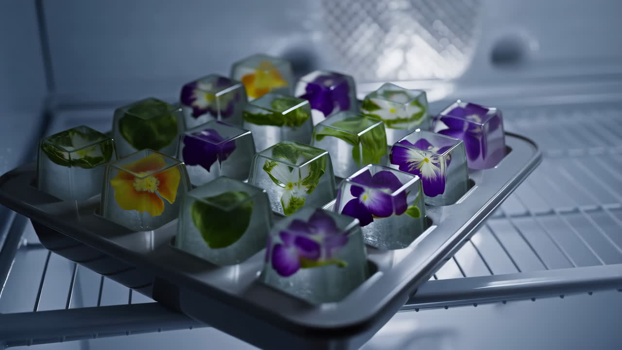 Floral Ice Cubes