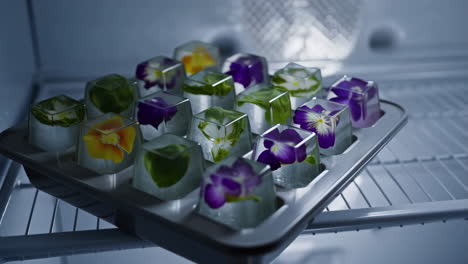 floral ice cubes