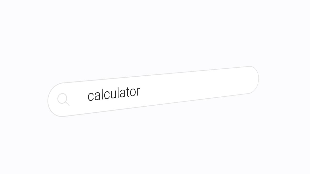 Typing Calculator on the White Search Box