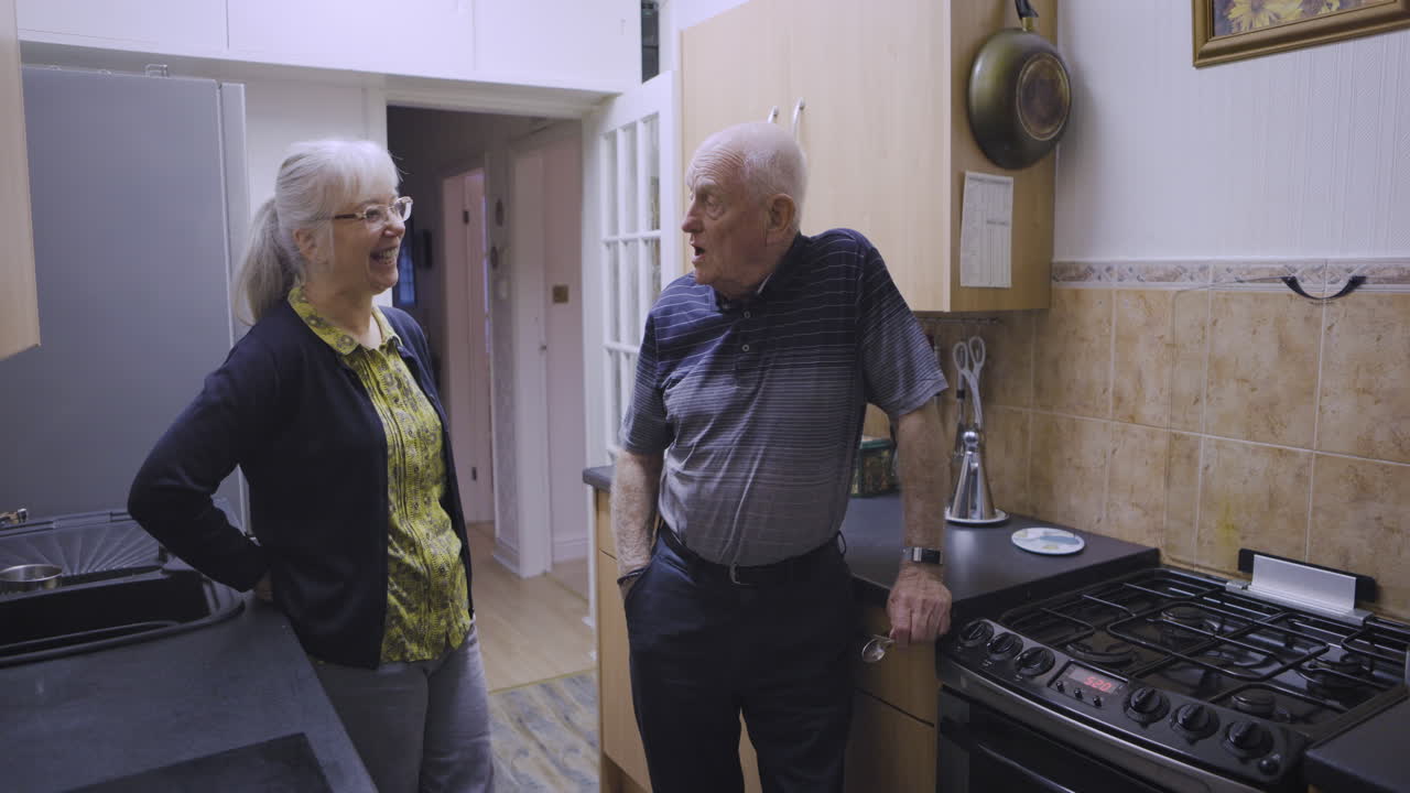 Elderly Couple in a Kitchen
