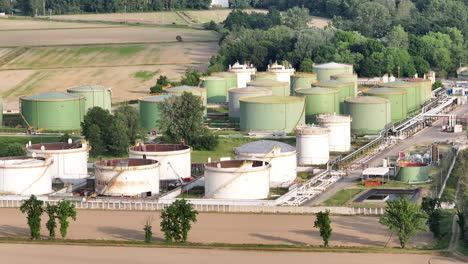 oil refinery plant at cloudy day