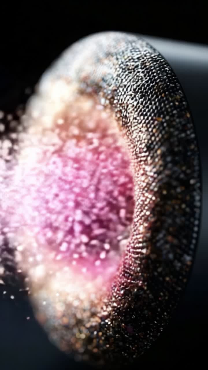 Explosive Particles Emerge from a Textured Surface, Creating a Vivid Display of Colors and Sparkles, Capturing the Essence of Dynamic Movement and Energy