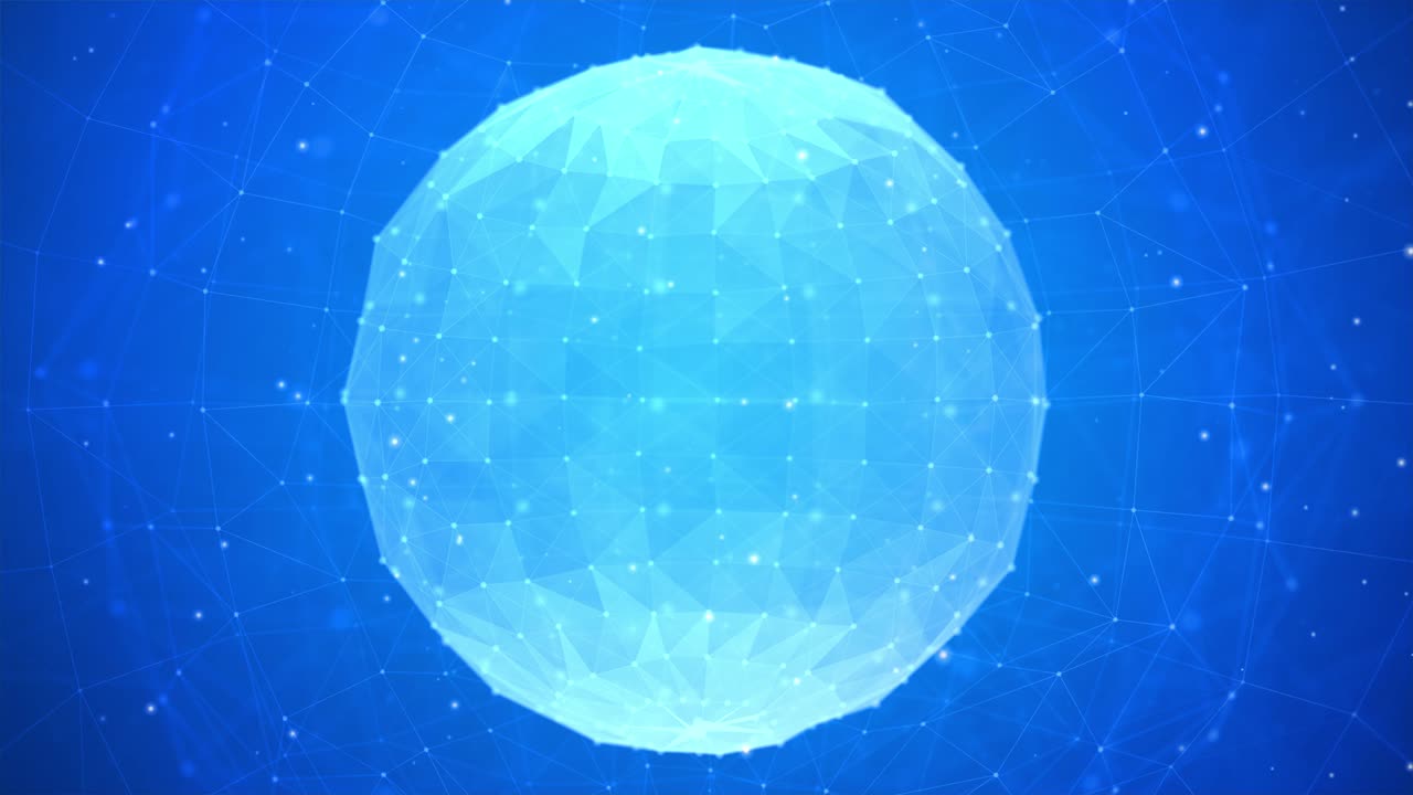 Technology wireless network globe communications system with world map Loop.