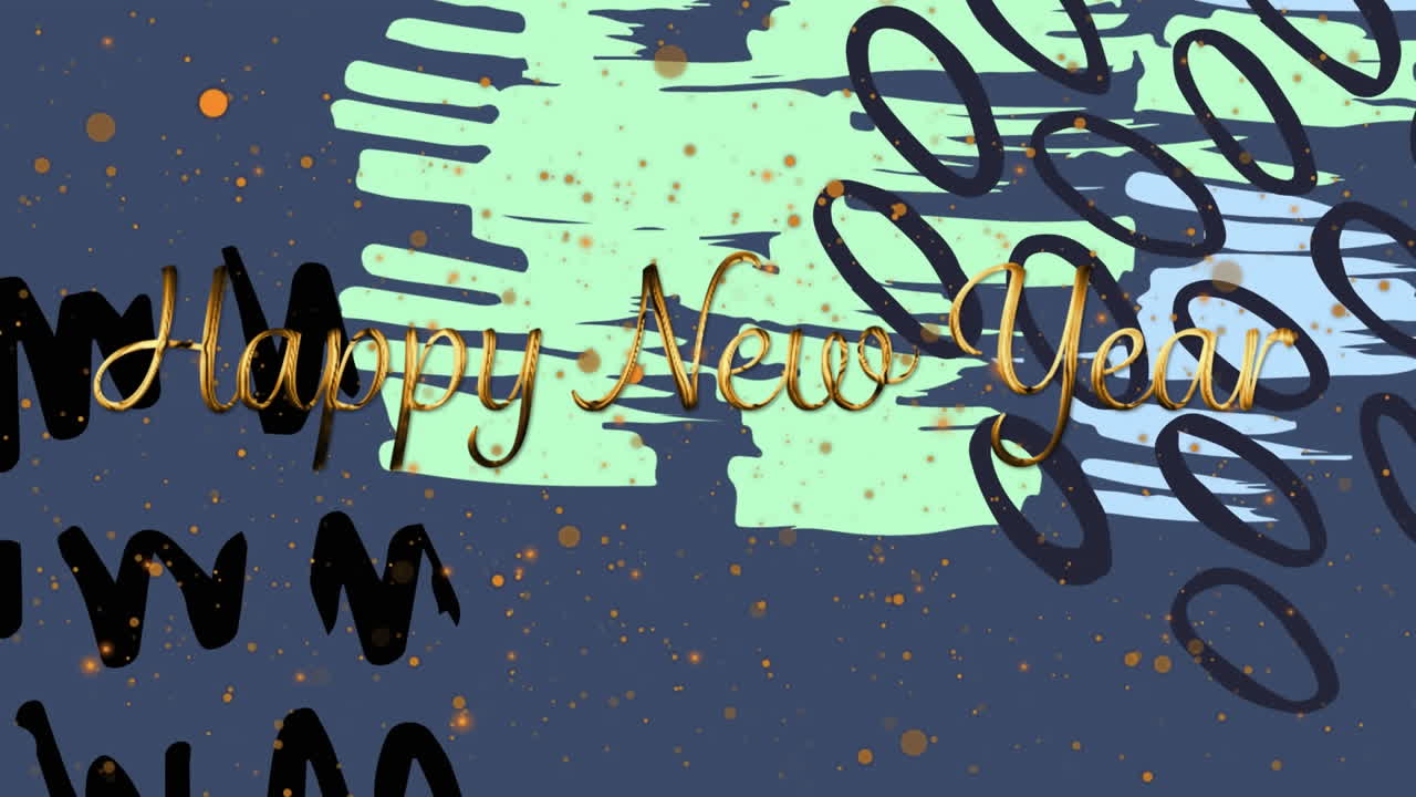 animación de felicitaciones de navidad en un fondo abstracto colorido