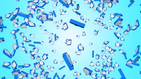 Thumbs up sign good like correct sign animated icon on screen social media network or technologic