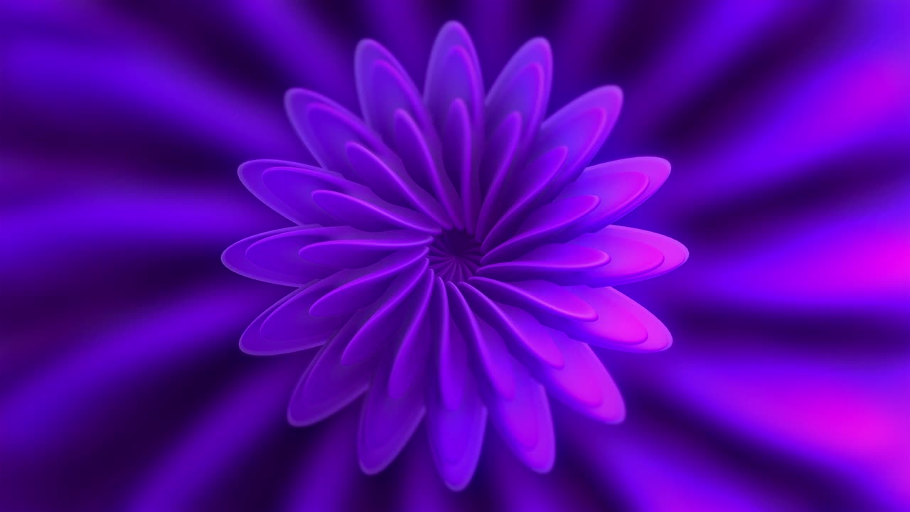 diseño 3d de flores púrpuras abstractas