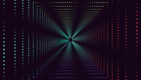 illusion abstract neon cubes with glitters in vertigo dark galaxy
