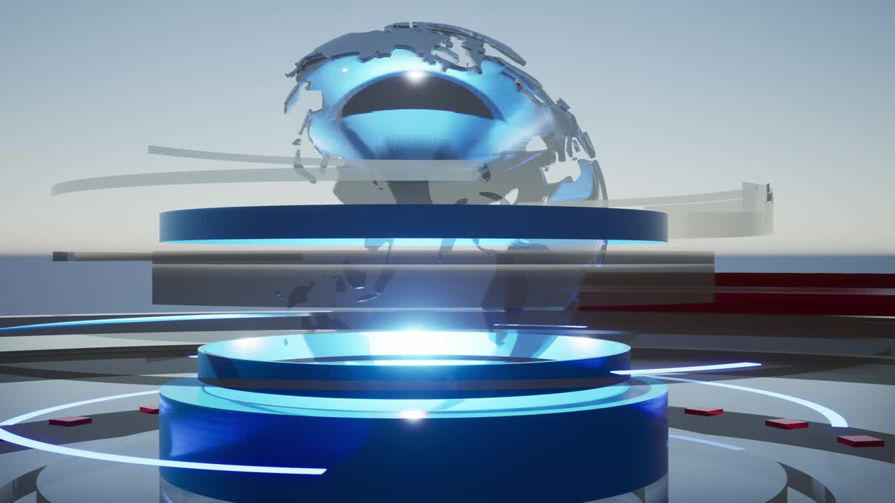 el bucle de fondo de las noticias mundiales en 3d