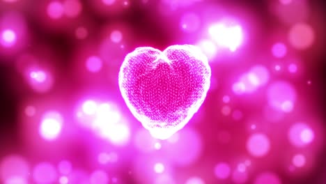 love heart particle loop animation background