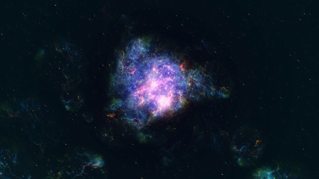 nebulosa púrpura en el espacio