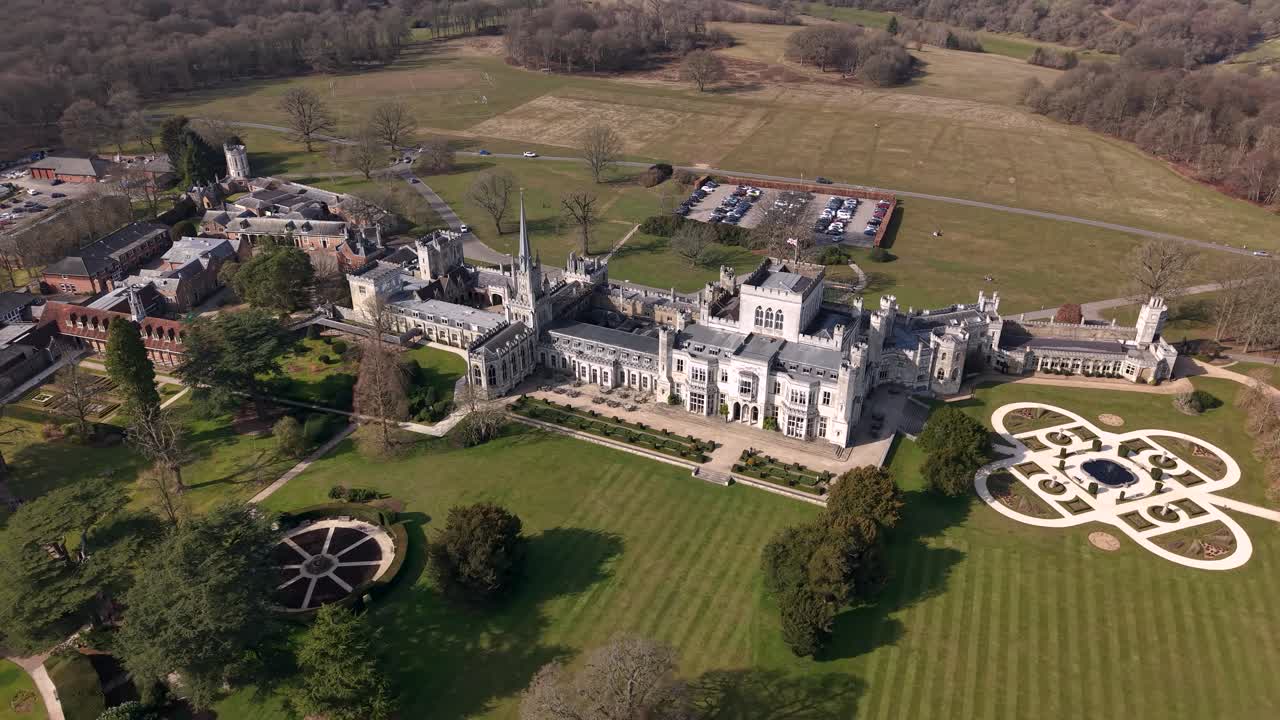 Ashridge House - Home To Hult Ashridge, Hult International Business School In Hertfordshire, England, UK. - aerial shot