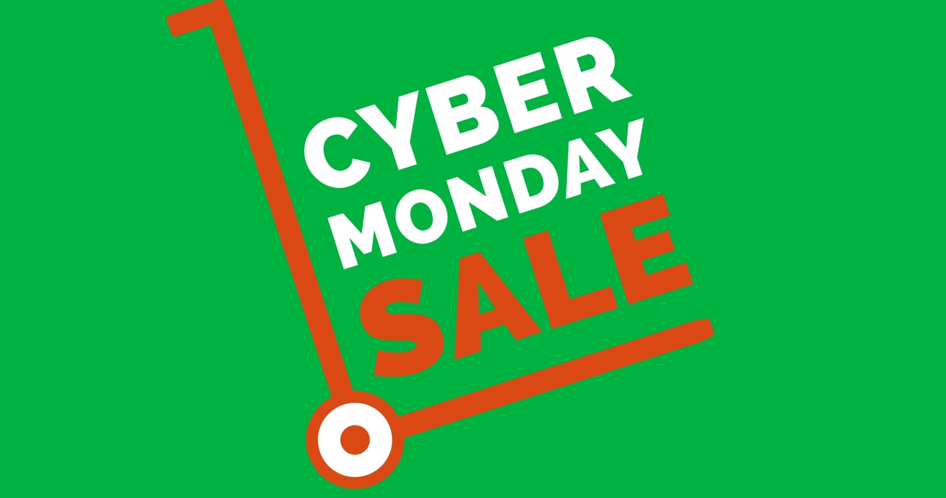 shopping cart sale banner cyber monday