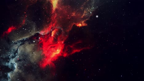 la belleza de la nebulosa roja en el espacio