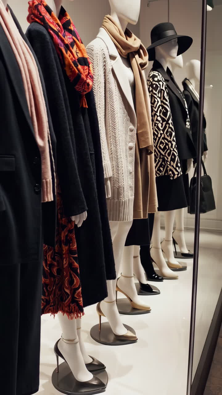 Women's Fashion Display in a Store