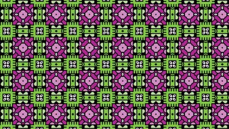 Resumen,-Animación-De-Fondo,-Desplazamiento-A-La-Derecha,-Mandala-Rosa,-Malva-Y-Verde