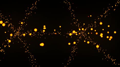 orange drops. abstract background. spinning in circles. suspended spheres of air in oil rest on surface of water. 3d loop animation, 4k