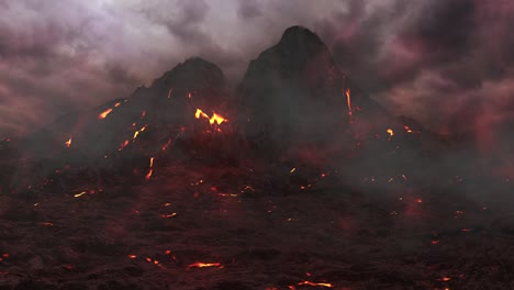 volcanic eruption landscape