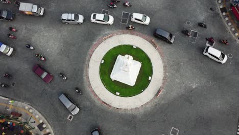 aerial view of tugu jogja or yogyakarta monument, indonesia