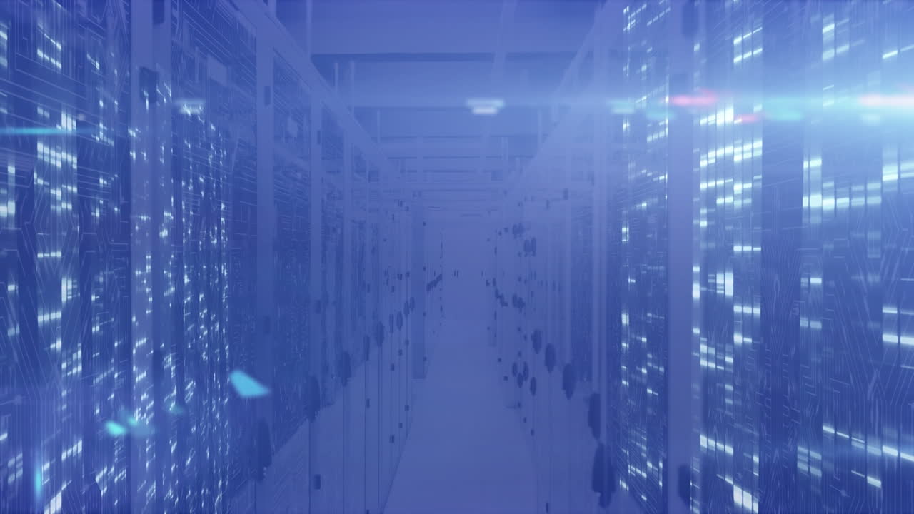 Animation of data processing over computer servers