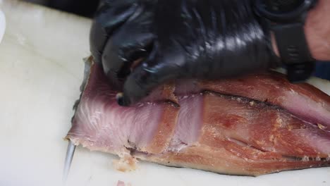 preparing smoked fish