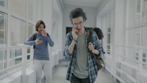 students in a school corridor