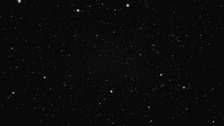 Animação de voo através das estrelas. Resolução 4K