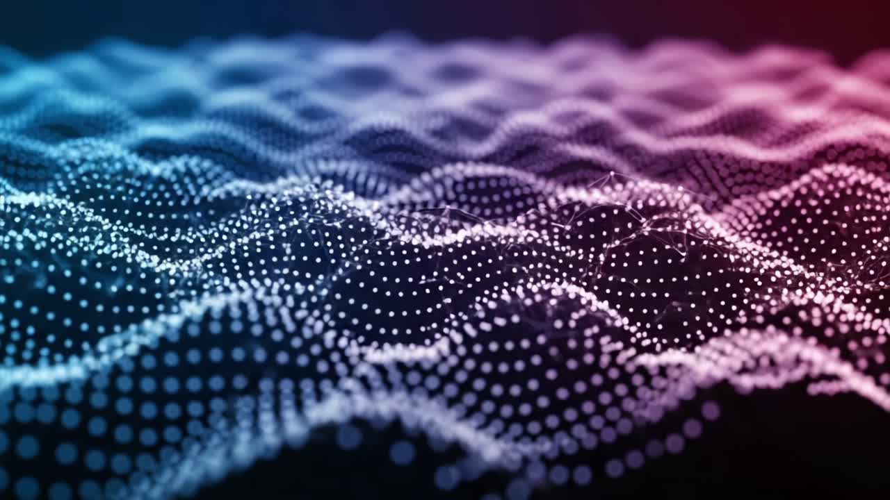 A Captivating Visualization of Dynamic Waves and Particle Patterns in a Digital Landscape for Exploring Complex Data Representations