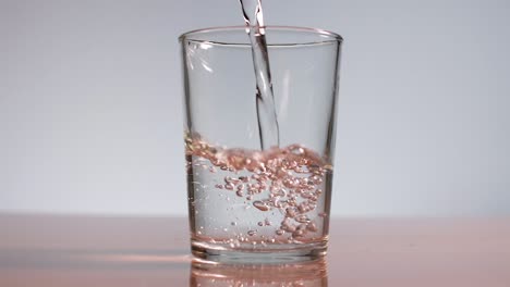 pouring water in the glass